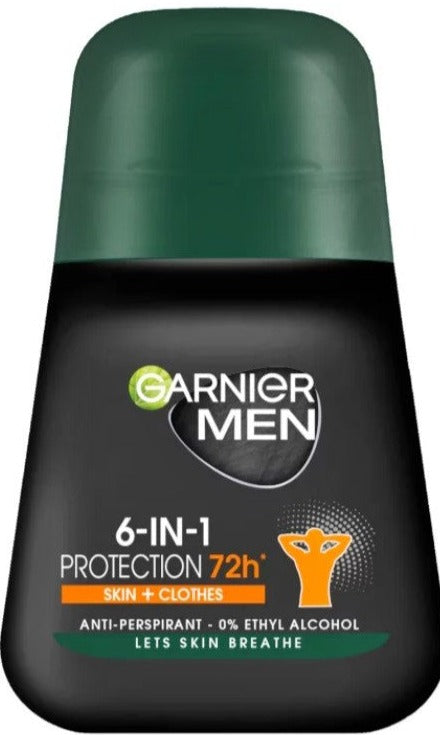 GARNIER MEN Roll-on 6-in-1 protection - Antiperspirants ar Rullīti 50ml