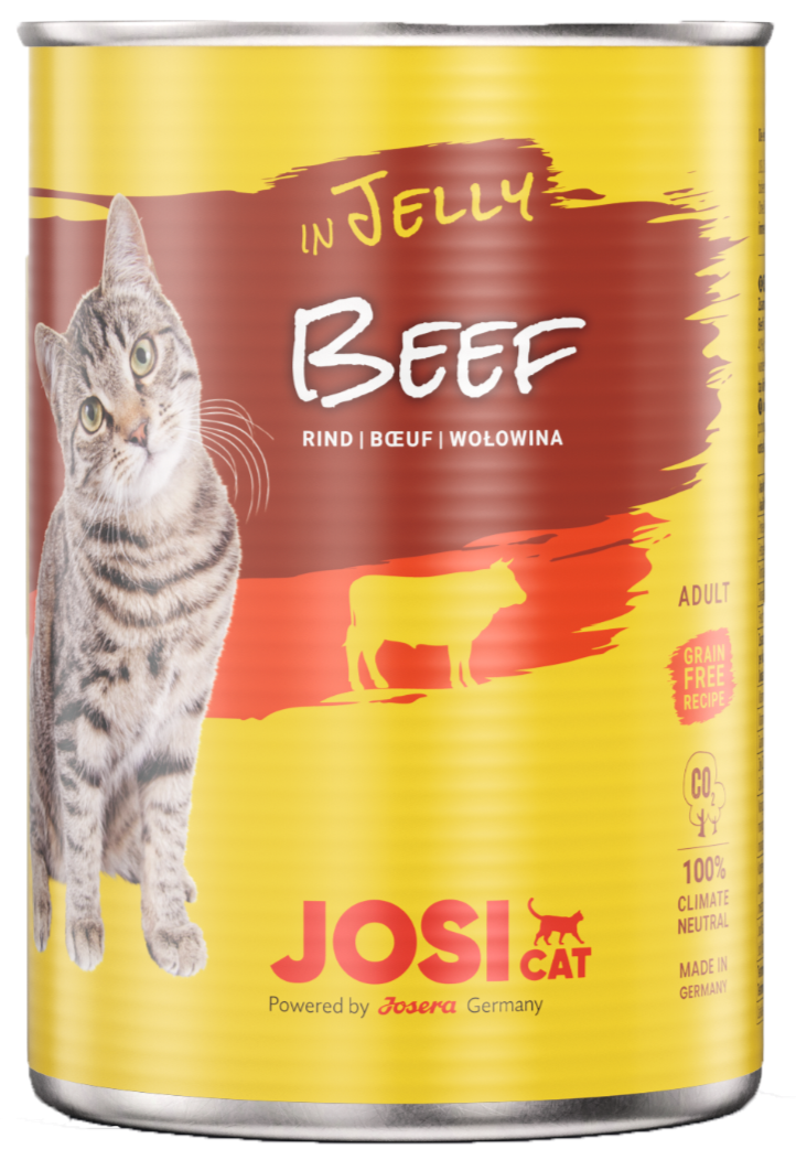 JOSERA JosiCat Beef in jelly konservi kaķiem 400g