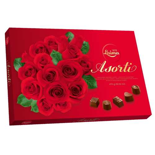 LAIMA Asorti "Tumšās rozes" šokolādes konfektes  470g