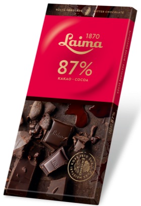 LAIMA Rūgtā šokolāde 87% 100g