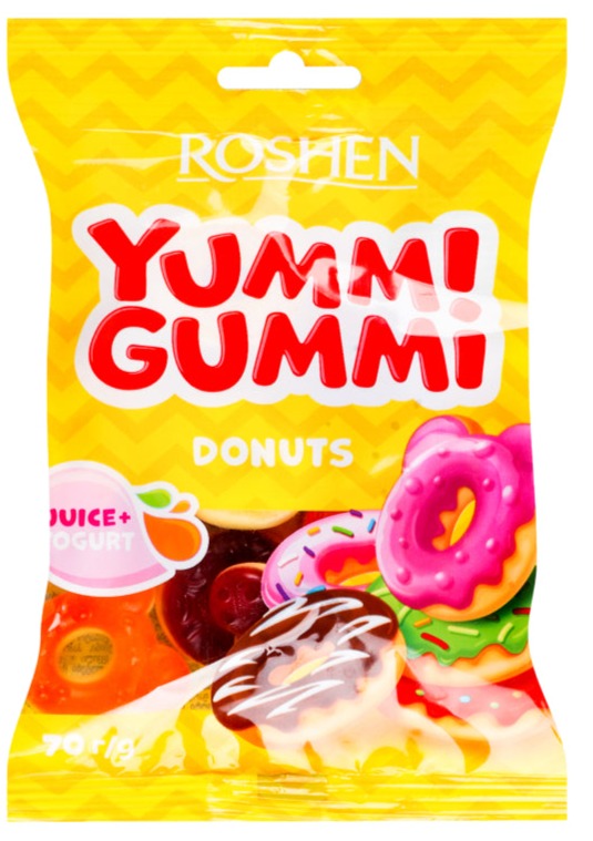 ROSHEN Yummi Gummi Donuts želejkonfektes  70g