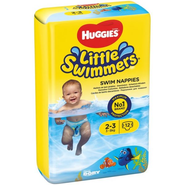 HUGGIES SWIMMERS peldēšanai 2-3 izmērs 3-8 kg, 12 gab.
