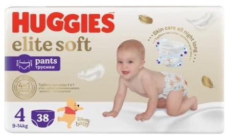 HUGGIES Elite Soft 4 autiņbiksītes jaundzimušajiem 9-14kg 38 gab.