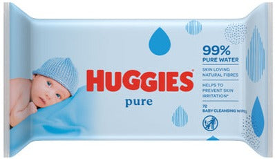HUGGIES Pure mitrās salvetes 56 gab.