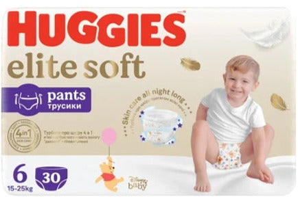 HUGGIES Elite Soft 6 Jaundzimušajiem 12-17kg 30 gab.