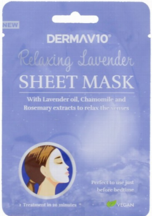 DERMA V10 Hydrating Lavender sejas maska 1 gab.
