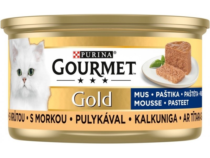 GOURMET GOLD pastētes konservs kaķiem (tītars) 85g