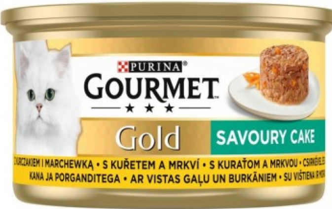 GOURMET GOLD Savoury Cake konservi kaķiem (vista) 85g