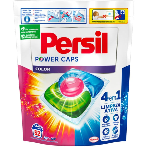 PERSIL POWER CAPS Color veļas mazgājamās kapsulas 52pcs
