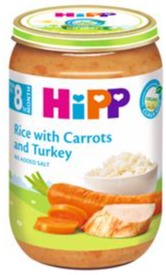HIPP tītara gaļa ar rīsiem un burkāniem BIO 220g