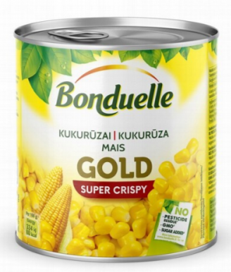 Bonduelle Gold konservēta kukurūza 340g