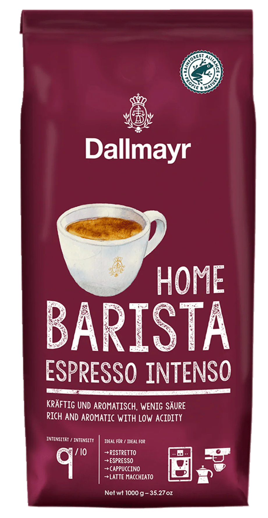 DALLMAYR Home Barista Caffe Espresso kafijas pupiņas 1kg