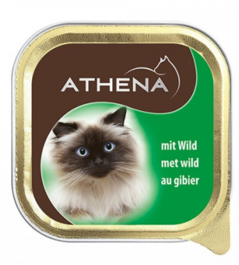 ATHENA konservi kaķiem ar medījuma un truša gaļu 100g