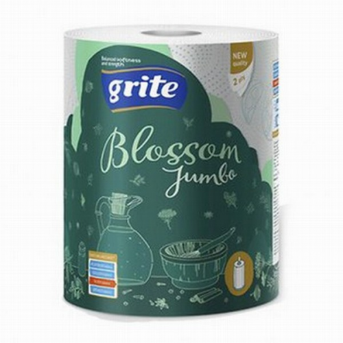 GRITE Blossom XL papīra dvielis 2 kārtas, 1 rullis