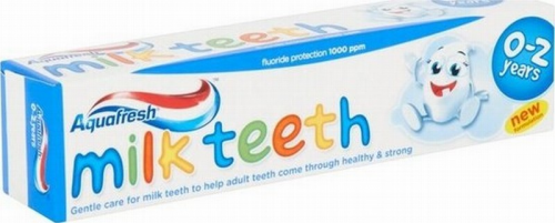 AQUAFRESH Kids Milk Teeth zobu pasta bērniem 0-2 gadu vecumam 50ml