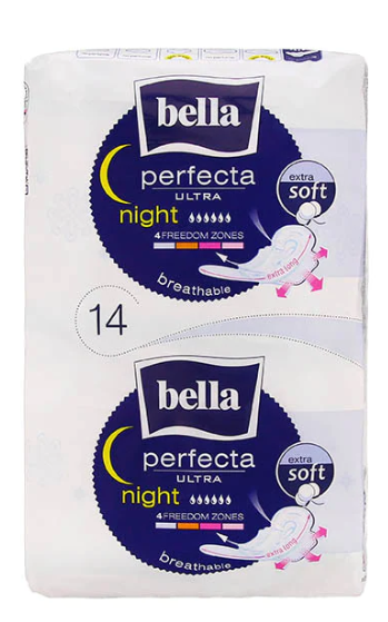 BELLA Ultra Night drain higiēnas paketes 14 gab.
