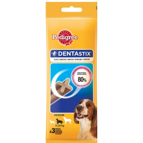PEDIGREE Dentastix medium suņu  graužamie kauliņi zobiem 3 gab.- 77g