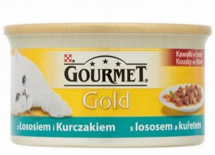 GOURMET GOLD konservs kaķiem (lasis) 85g