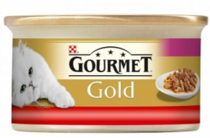 GOURMET GOLD konservs kaķiem (liellops un vista) 85g
