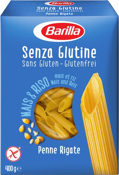BARILLA PENNE Rigate pasta bez glutēna 400g
