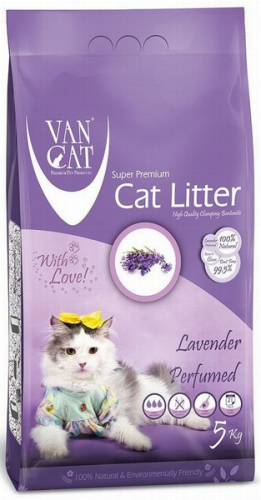 VAN CAT Lavander kaķu smiltis ar lavandas aromātu 5kg