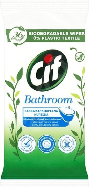 CIF Biodegrable mitrās salvetes vannas istabai 36 gab.